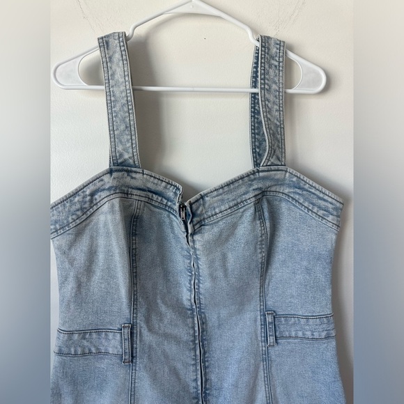 Free People CRVY Lady of the Hour Denim Fitted Romper Size 35 (2X) - Picture 4 of 7